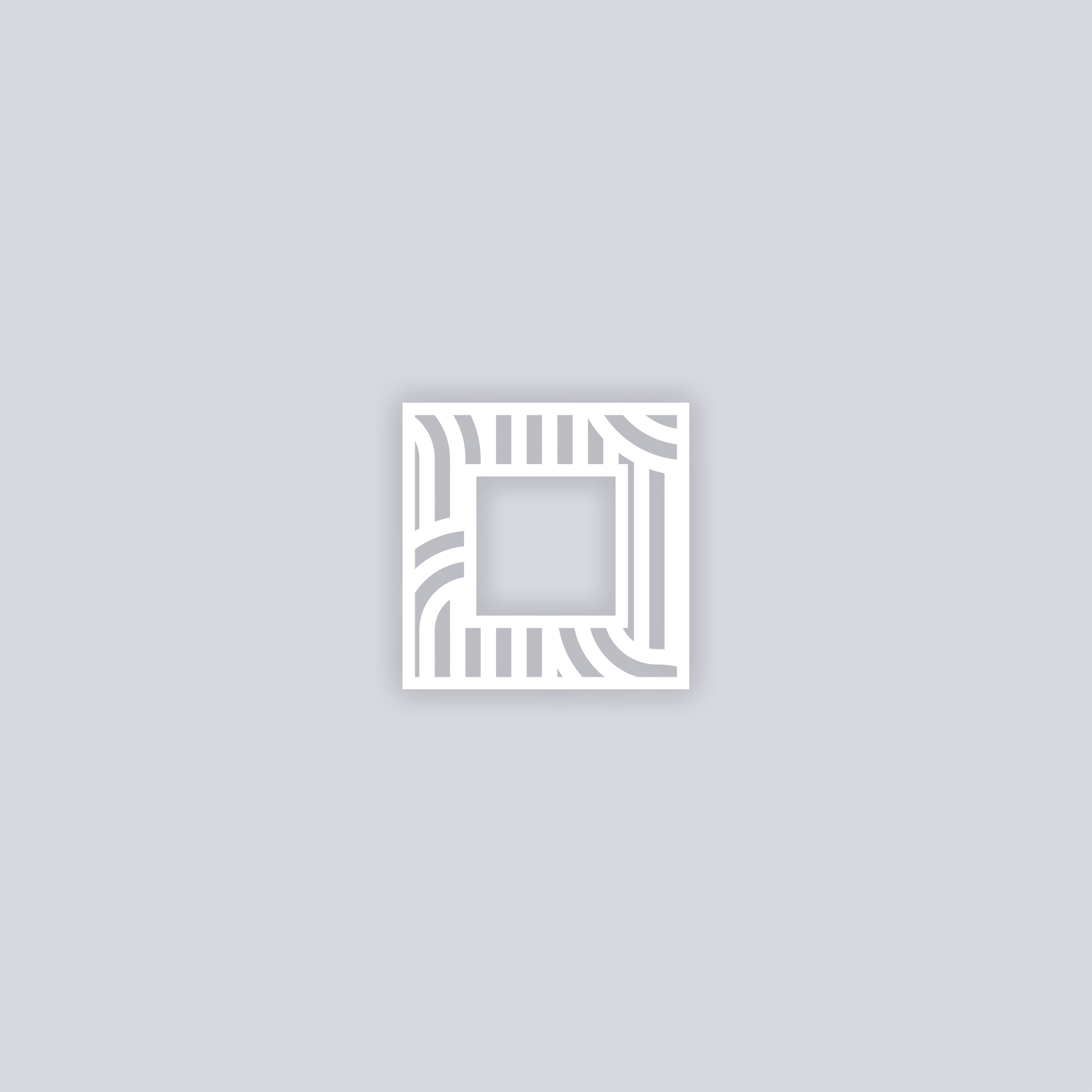 Mod Lines Square Rim Clay Stencil