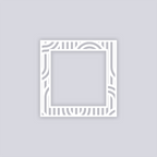 Mod Lines Square Rim Clay Stencil