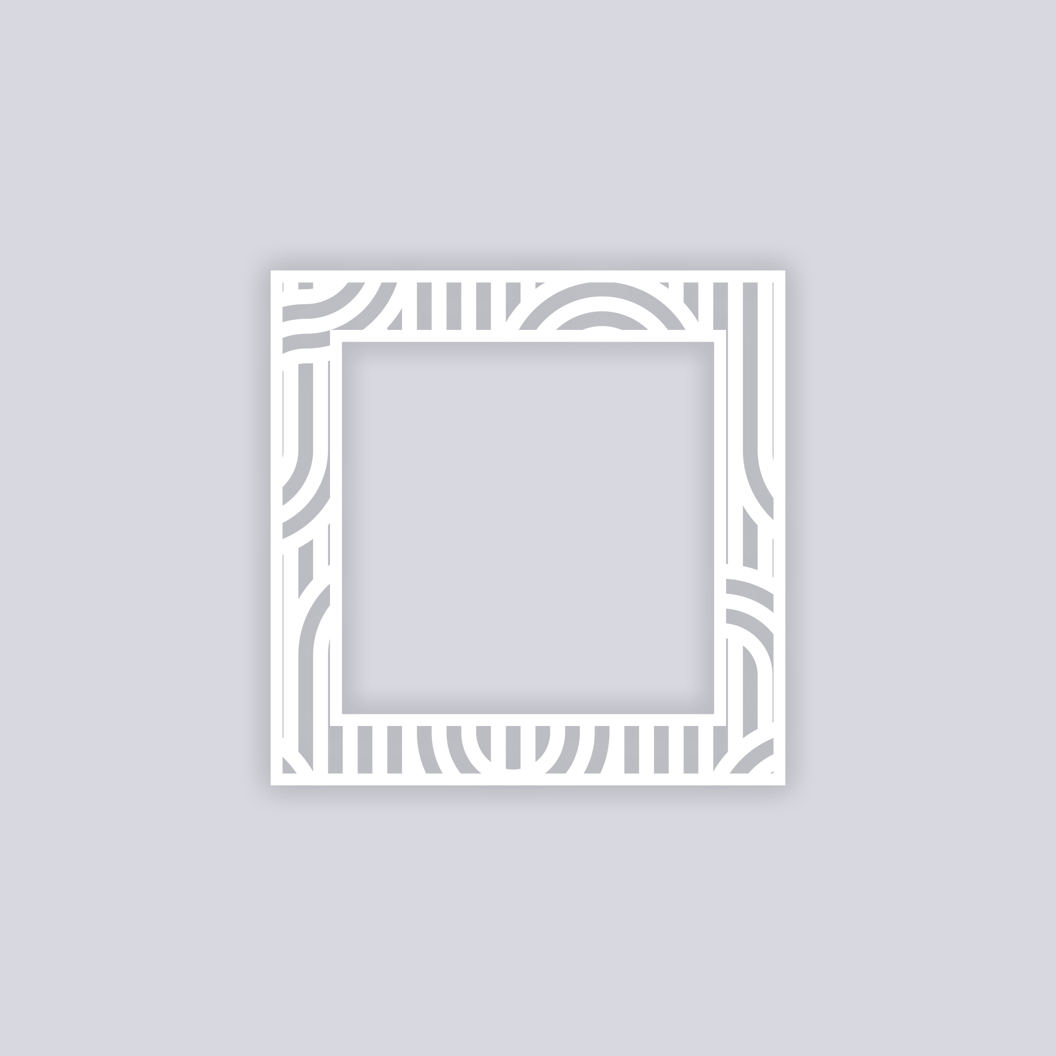 Mod Lines Square Rim Clay Stencil