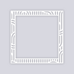 Mod Lines Square Rim Clay Stencil