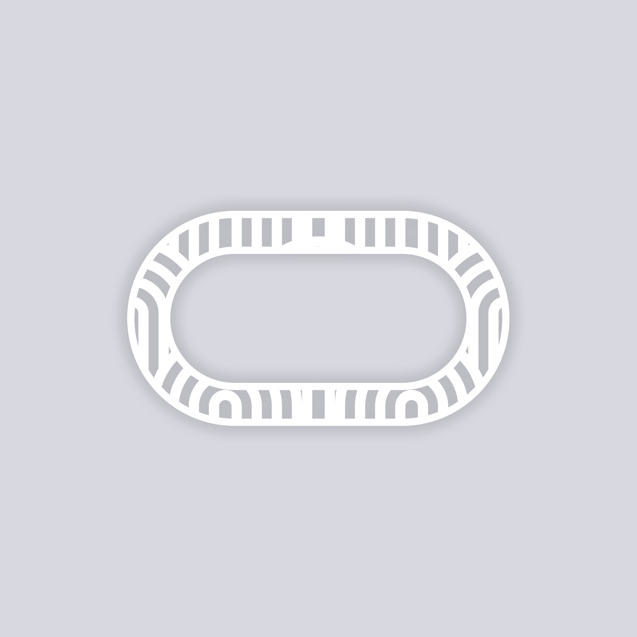 Groovy Loops Rounded Rectangle Rim Clay Stencil