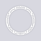 Groovy Loops Circle Rim Clay Stencil