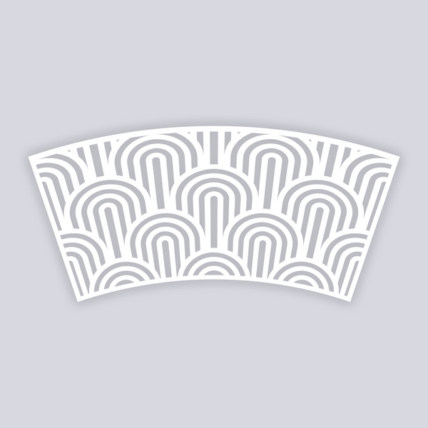 Groovy Loops Cups + Cones Clay Stencil