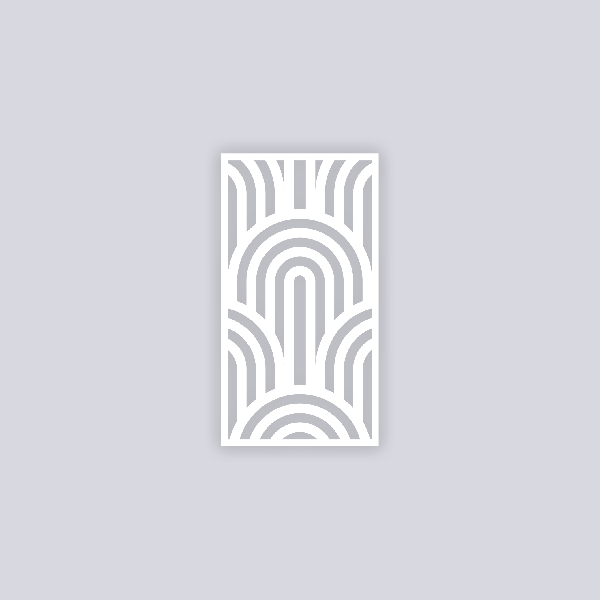 Groovy Loops Rectangle Face Clay Stencil