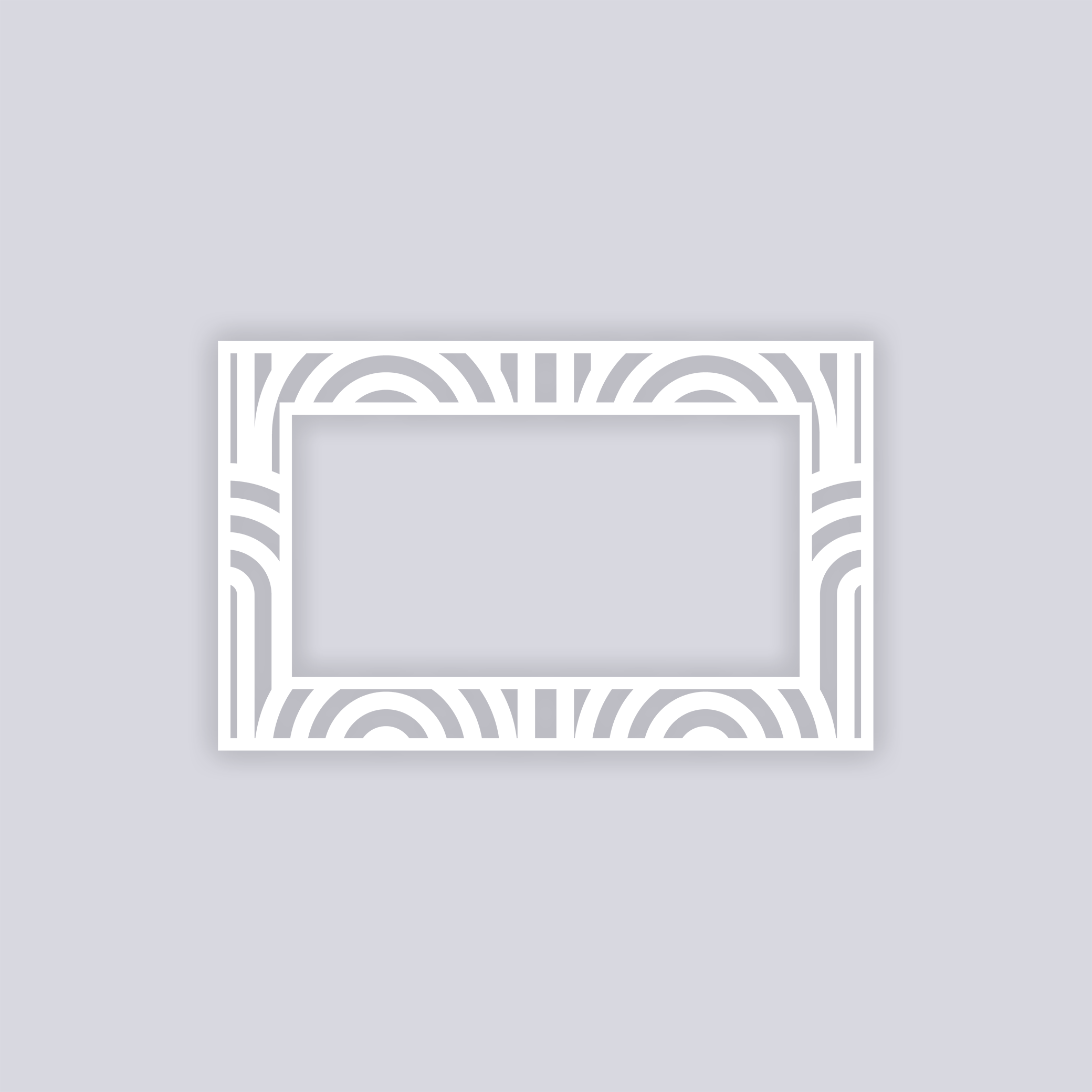 Groovy Loops Rectangle Rim Clay Stencil