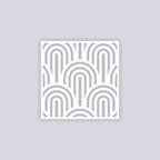 Groovy Loops Square Clay Stencil