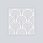 Groovy Loops Square Clay Stencil