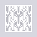 Groovy Loops Square Clay Stencil