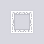 Groovy Loops Square Rim Clay Stencil