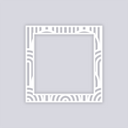 Groovy Loops Square Rim Clay Stencil