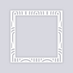 Groovy Loops Square Rim Clay Stencil