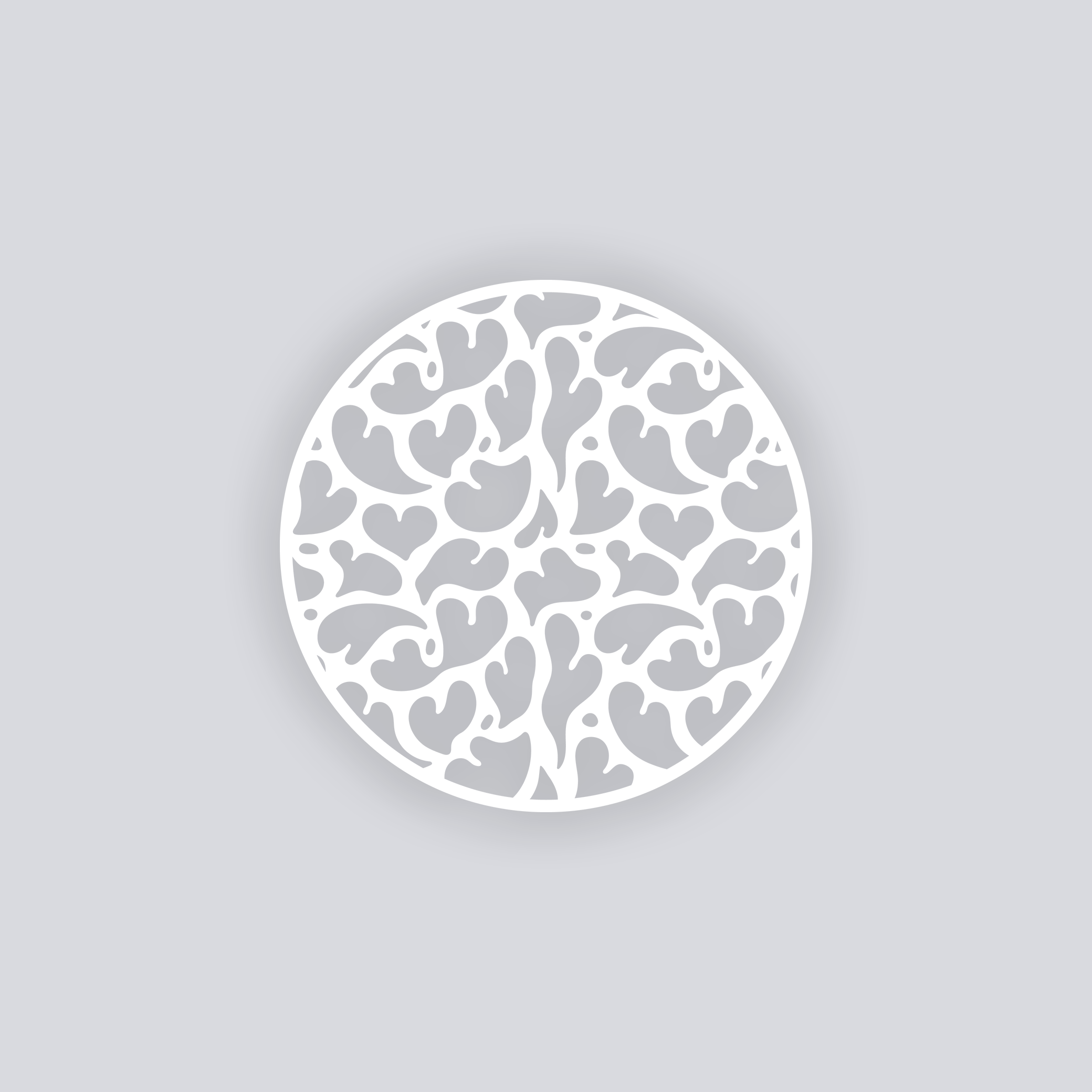 Gummy Hearts Circle Clay Stencil