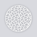 Gummy Hearts Circle Clay Stencil