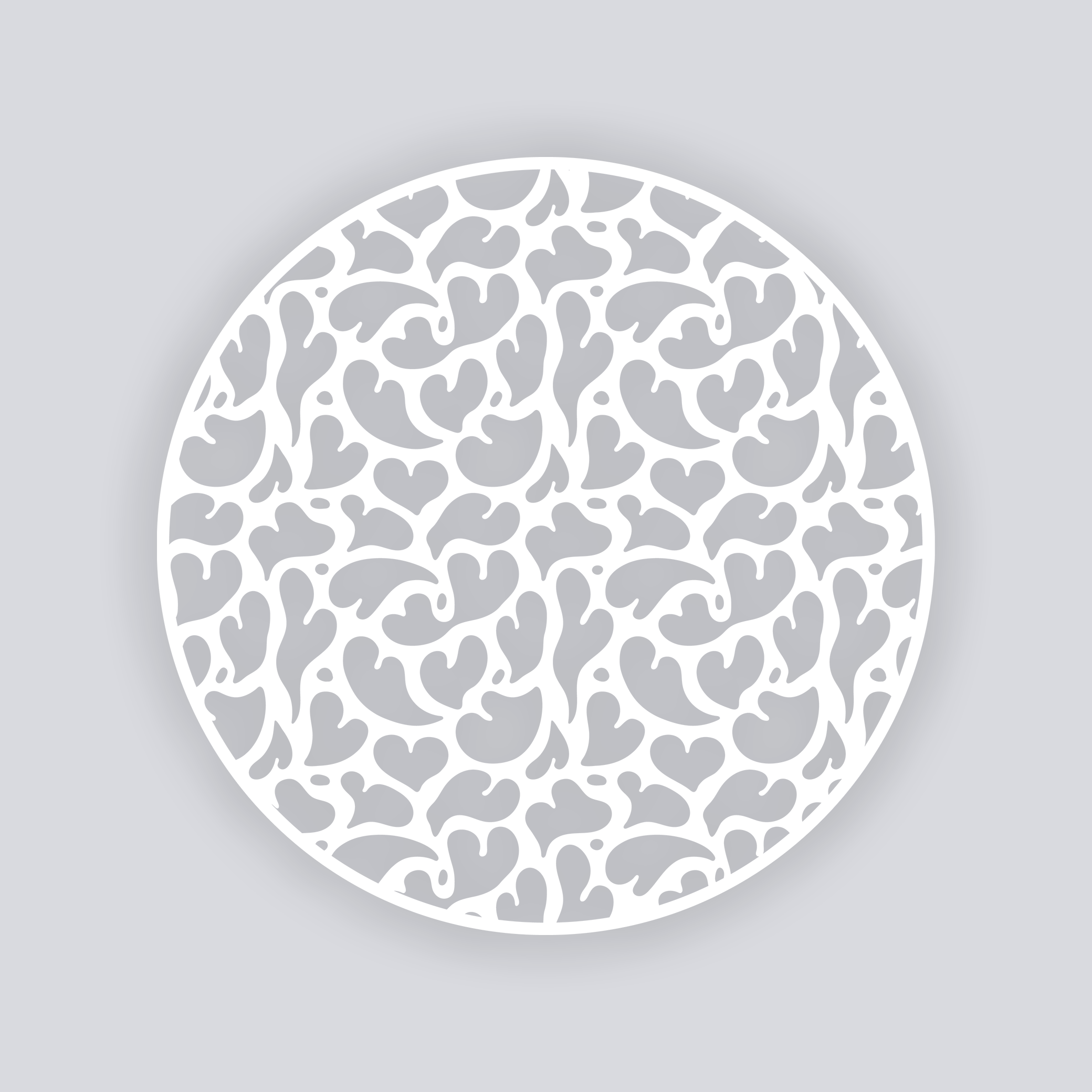 Gummy Hearts Circle Clay Stencil