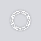 Gummy Hearts Circle Rim Clay Stencil