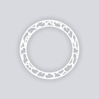 Gummy Hearts Circle Rim Clay Stencil