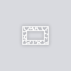 Gummy Hearts Rectangle Rim Clay Stencil