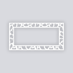 Gummy Hearts Rectangle Rim Clay Stencil