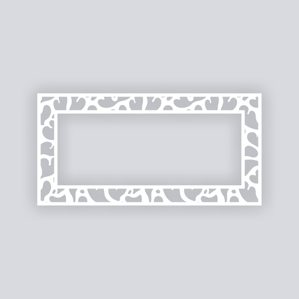 Gummy Hearts Rectangle Rim Clay Stencil