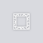 Gummy Hearts Square Rim Clay Stencil