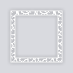 Gummy Hearts Square Rim Clay Stencil