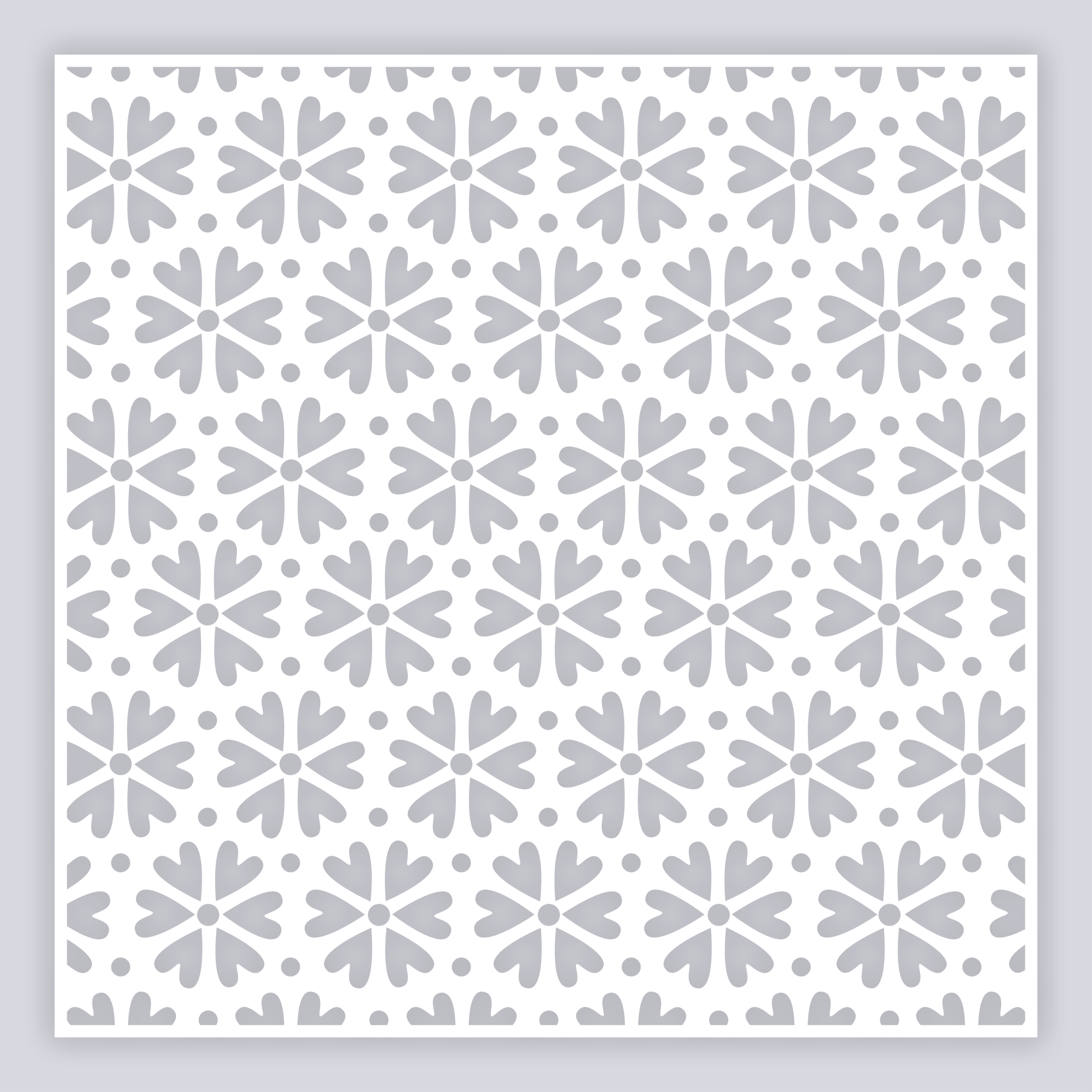 Simple Flower Full Clay Stencil