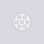 Simple Flower Circle Clay Stencil