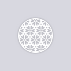 Simple Flower Circle Clay Stencil