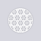 Simple Flower Circle Clay Stencil