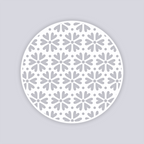 Simple Flower Circle Clay Stencil