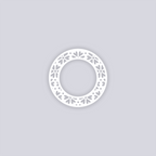 Simple Flower Circle Rim Clay Stencil