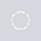 Simple Flower Circle Rim Clay Stencil