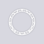 Simple Flower Circle Rim Clay Stencil