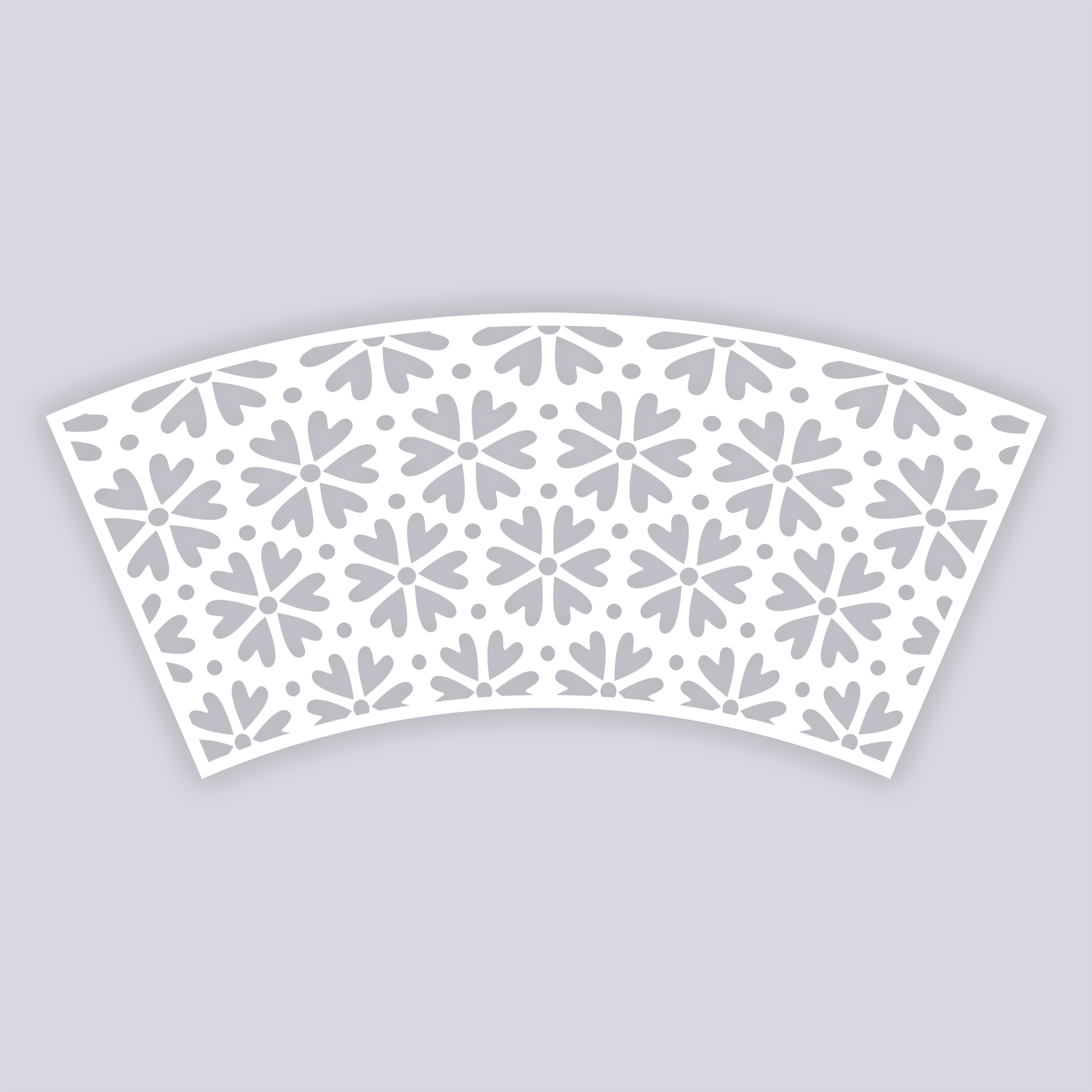 Simple Flower Lg Cup Clay Stencil