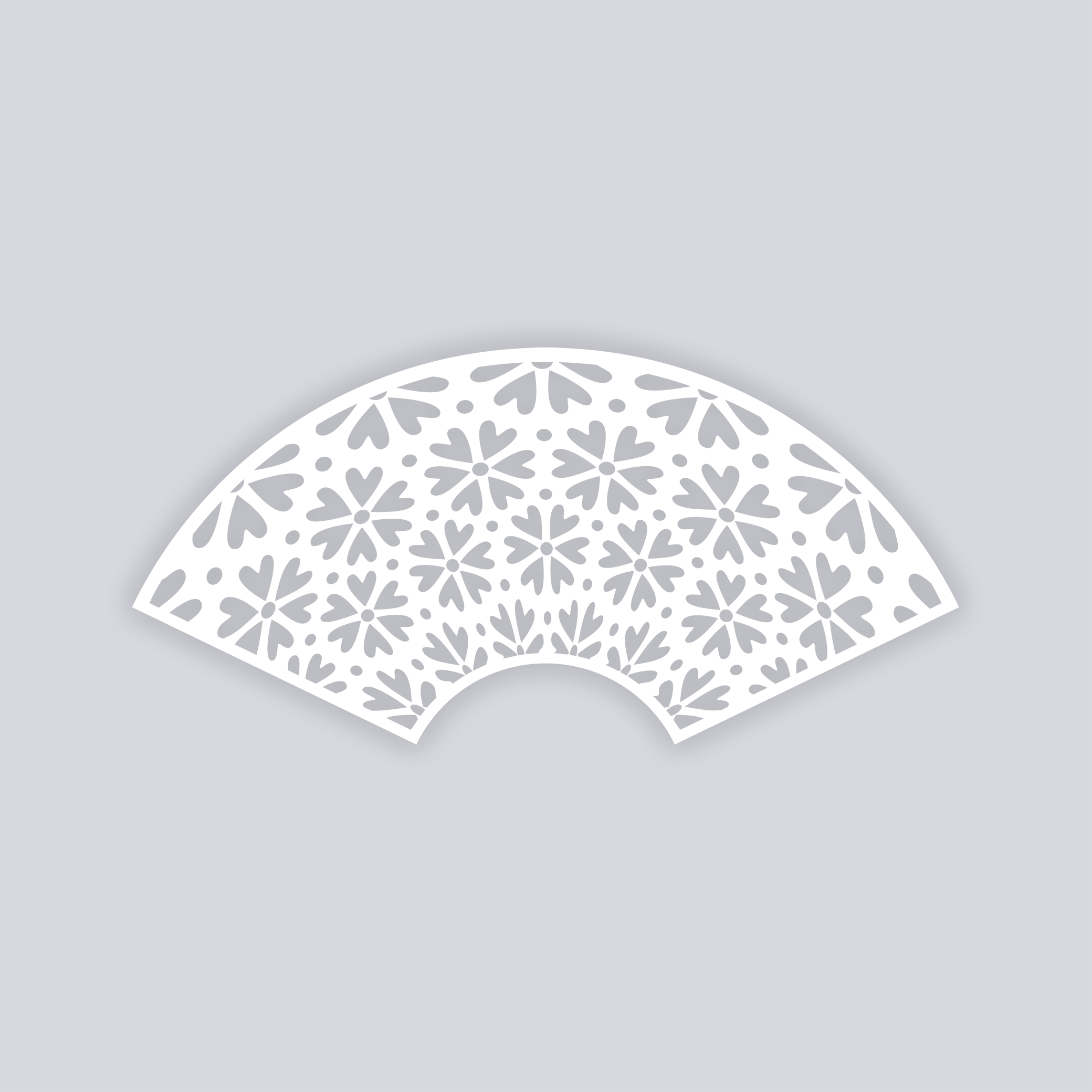 Simple Flower Lg Cup Clay Stencil