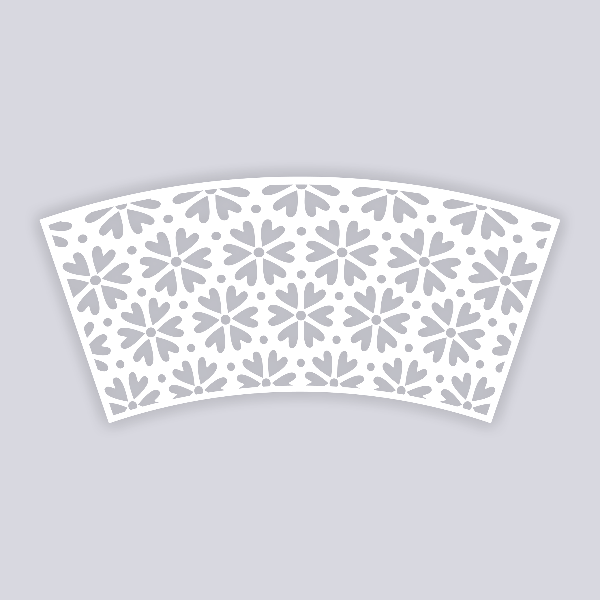 Simple Flower Lg Cup Clay Stencil