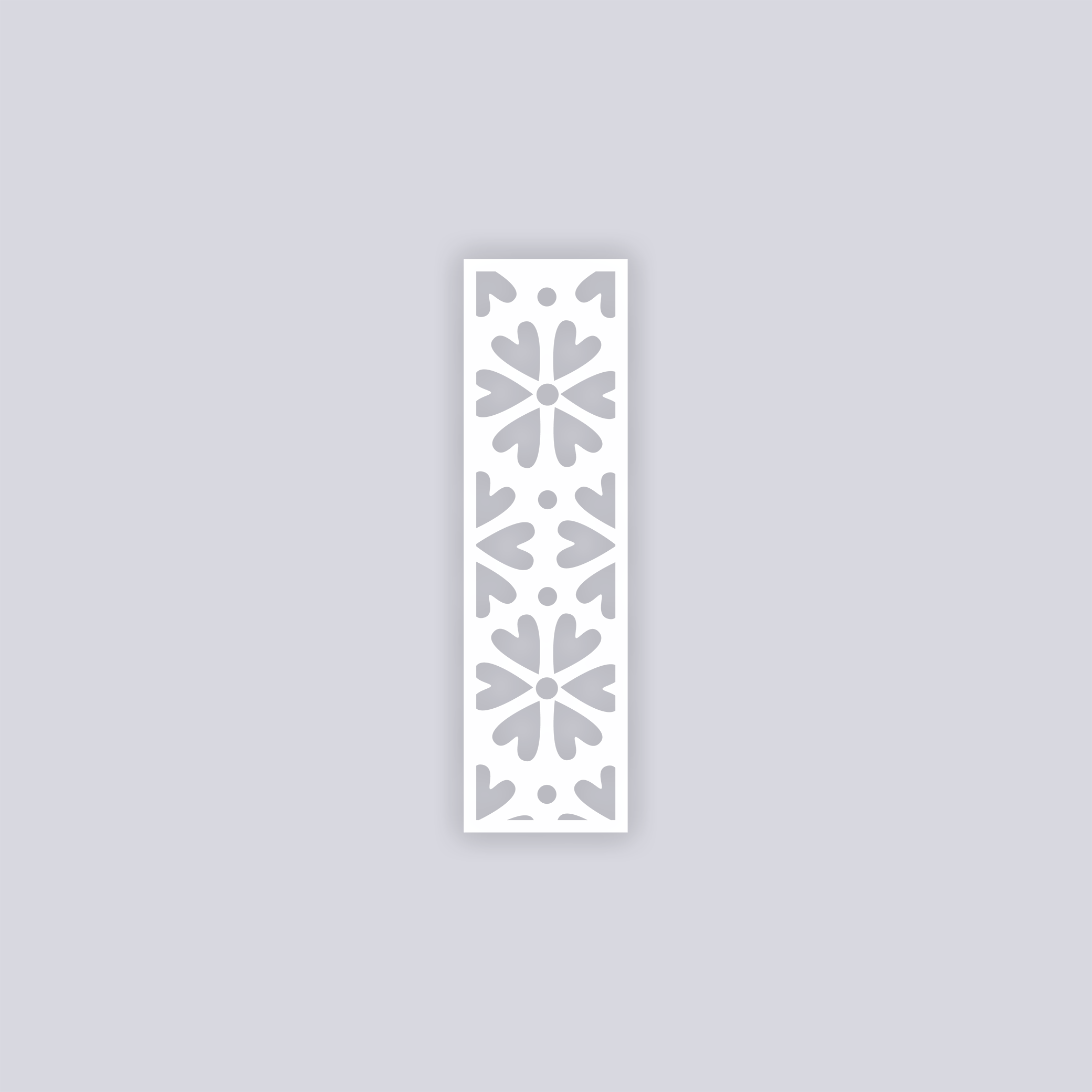 Simple Flower Rectangle Clay Stencil