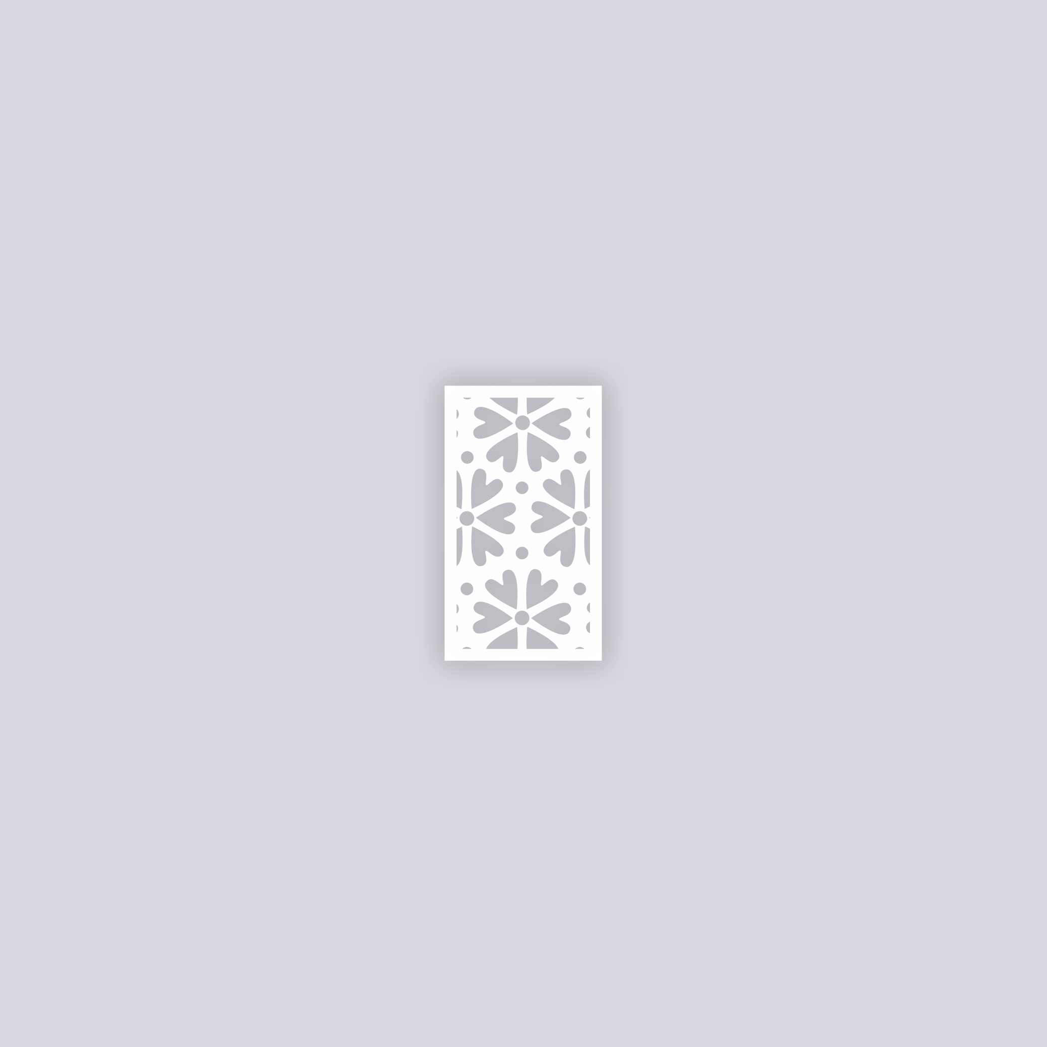 Simple Flower Rectangle Clay Stencil