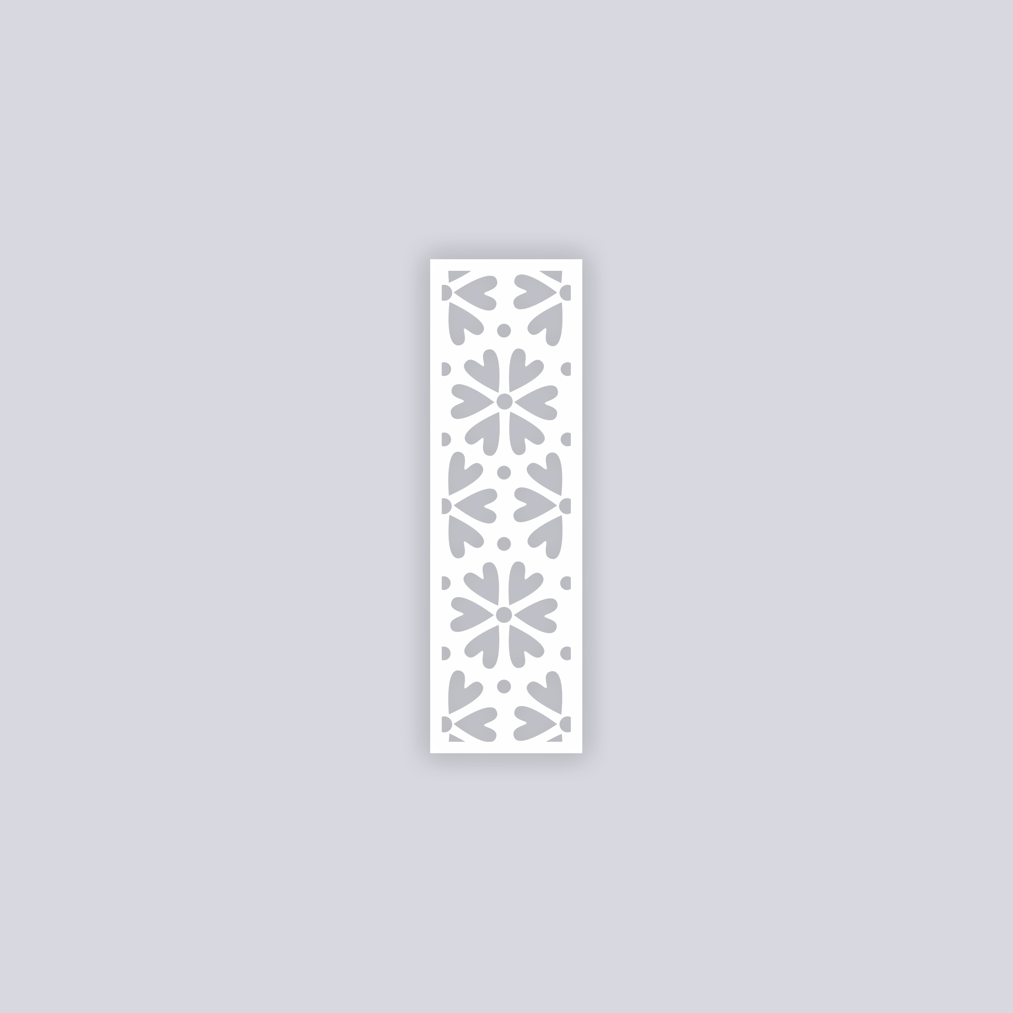 Simple Flower Rectangle Clay Stencil