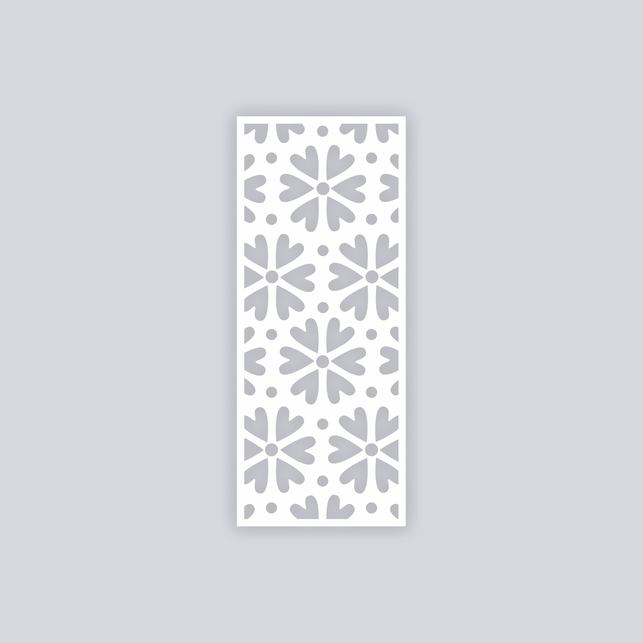 Simple Flower Rectangle Clay Stencil