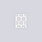 Simple Flower Rectangle Face Clay Stencil