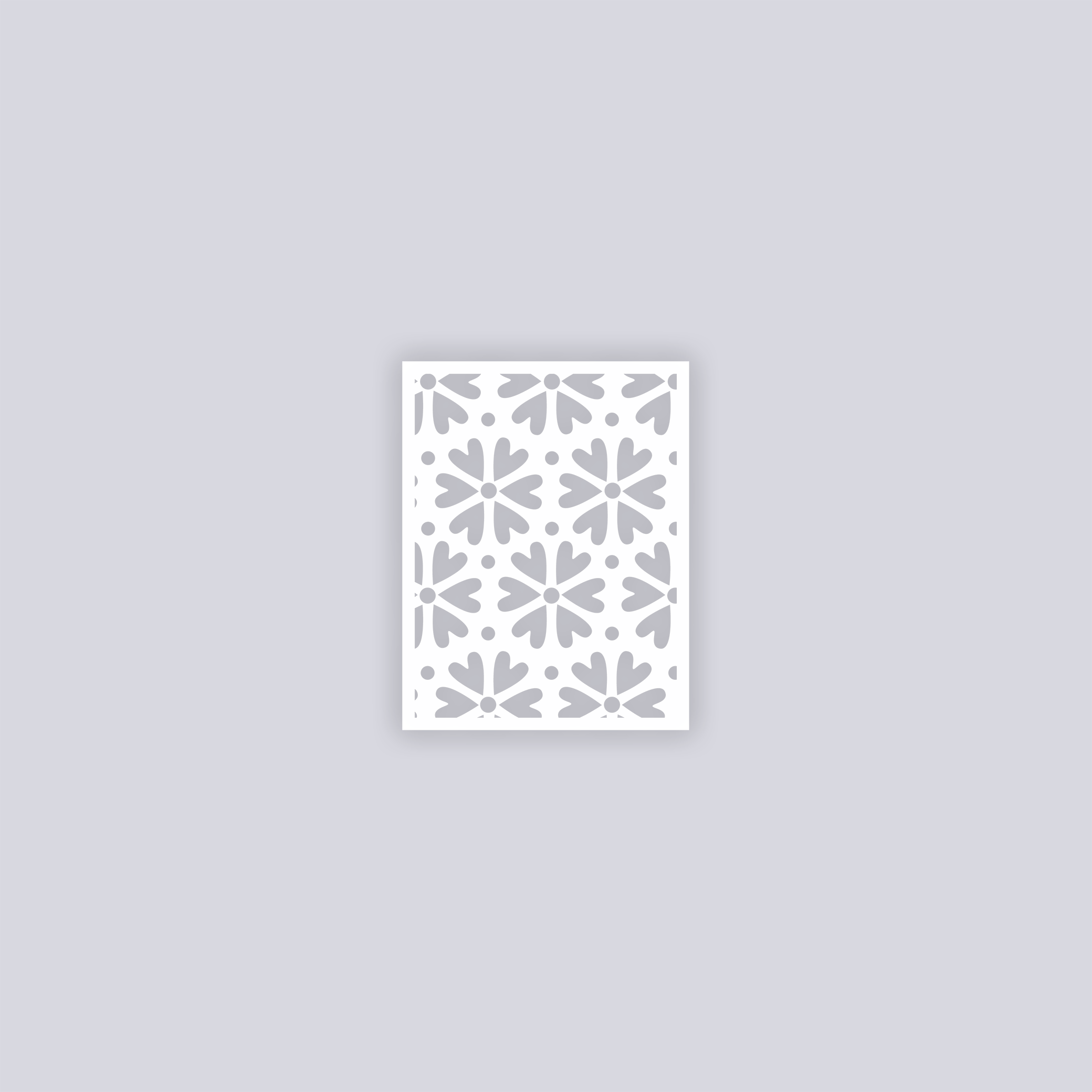 Simple Flower Rectangle Clay Stencil