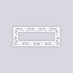 Simple Flower Rectangle Rim Clay Stencil