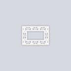 Simple Flower Rectangle Rim Clay Stencil