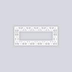 Simple Flower Rectangle Rim Clay Stencil