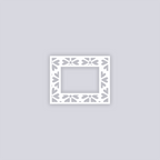 Simple Flower Rectangle Rim Clay Stencil