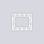 Simple Flower Rectangle Rim Clay Stencil