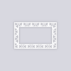 Simple Flower Rectangle Rim Clay Stencil