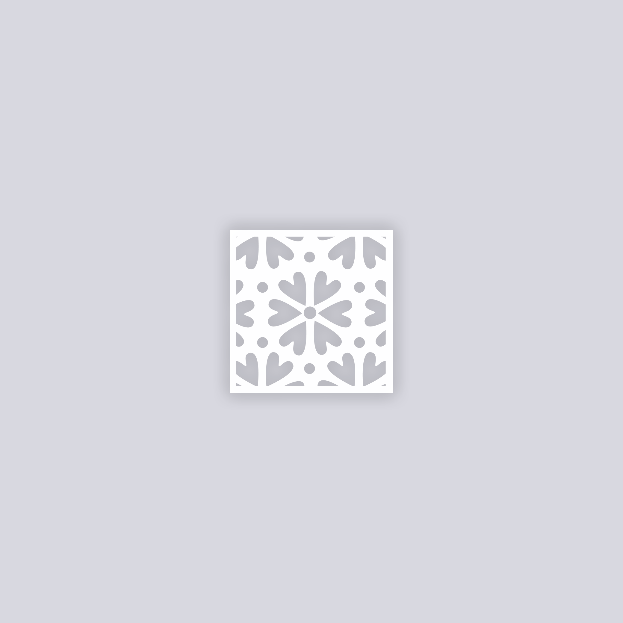 Simple Flower Square Clay Stencil