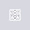 Simple Flower Square Clay Stencil